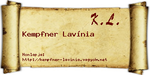 Kempfner Lavínia névjegykártya