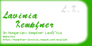 lavinia kempfner business card